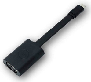 Adapteris Dell USB-C to VGA USB Type-C, VGA 15 pin female, juoda