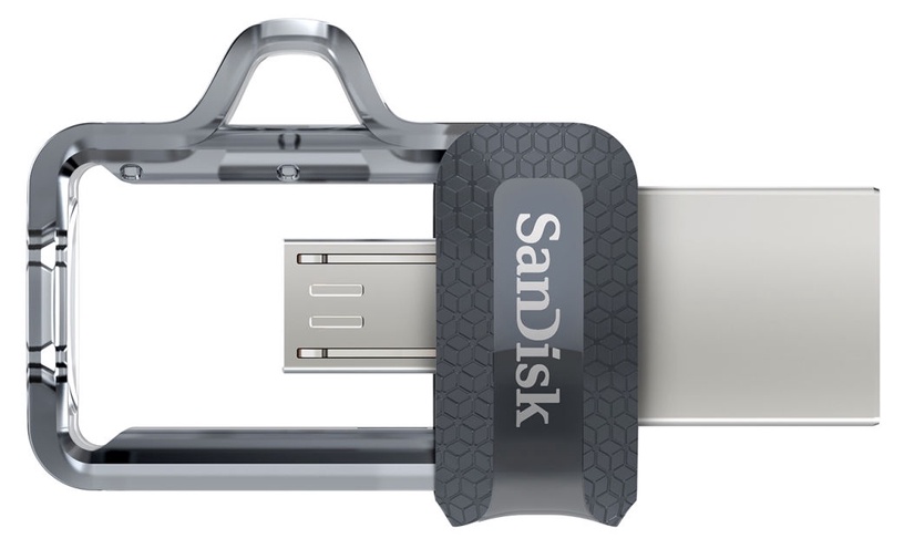 USB zibatmiņa SanDisk Ultra Dual M3.0, caurspīdīga, 256 GB