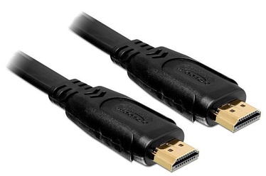 Laidas Delock Cable 4K flat HDMI 19 pin male, HDMI 19 pin male, 5 m, juoda