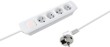 Qoltec Power Strip 1.4m White 50263