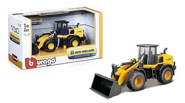 Rotaļu traktors Bburago New Holland W170D construction tractor, dzeltena