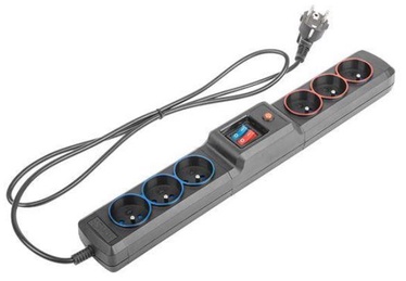 Natec Surge Protector 6 Outlet Black 3m