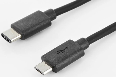 Assmann Cable USB-micro/USB Black 1m