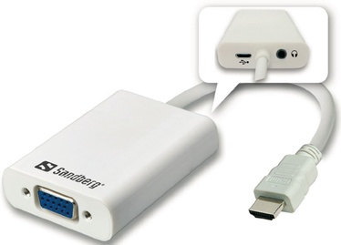 Adapter Sandberg Adapter HDMI to VGA+Audio Converter
