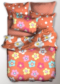 Gultas veļas komplekts DecoKing Basic, oranža, 155x220/80x80 cm