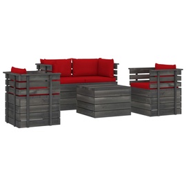 Āra mēbeļu komplekts VLX Garden Pallet 3061821, sarkans, 1-4 sēdvietas