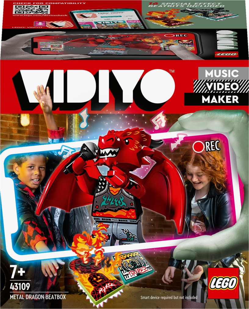 Konstruktor LEGO VIDIYO Metal Dragon BeatBox 43109, 86 tk
