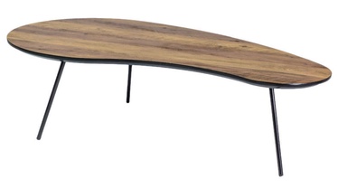 Kafijas galdiņš Loft Envo A, melna/valriekstu, 122 cm x 67 cm x 35 cm