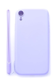 Evelatus Soft Touch Back Case With Strap For Apple iPhone XR Purple