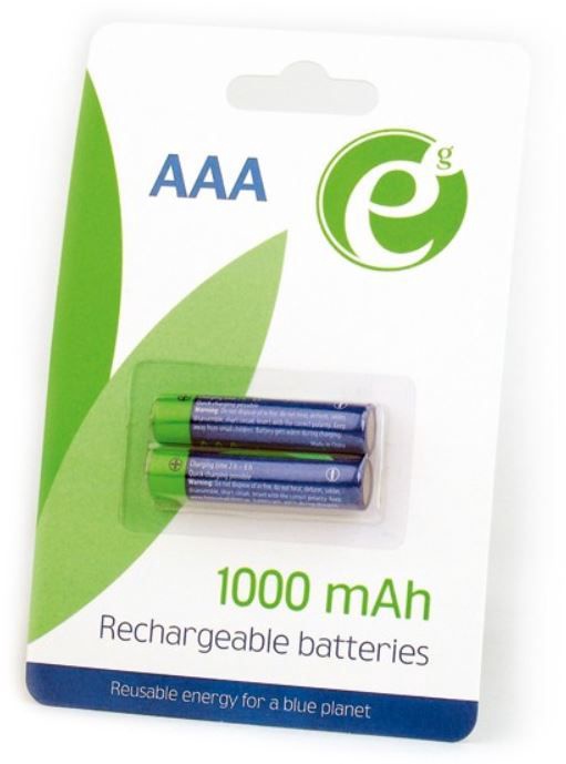 Uzlādējamās baterijas EnerGenie, AAA, 1000 mAh, 2 gab.