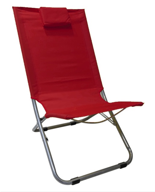 Saliekams krēsls YXC-423-2, sudraba/sarkana