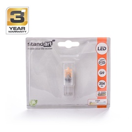 Лампочка Standart LED, теплый белый, G9, 1.9 Вт, 204 лм