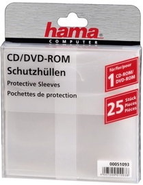 Hama CD/DVD Protective Sleeves x 25 Transparent