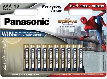 Panasonic Everyday Power Spider Man Battery LR03EPS/10BW 6+4 x AAA