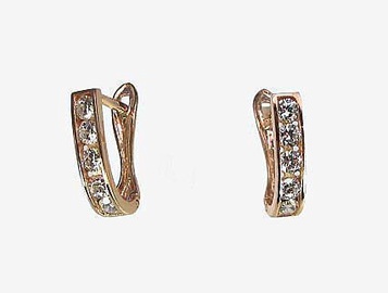 Diamond Sky 14K Red Gold Earrings Confetti XIII Solid Gold 585