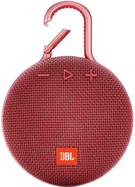 Belaidė kolonėlė JBL Clip 3 Fiesta Red, 3 W