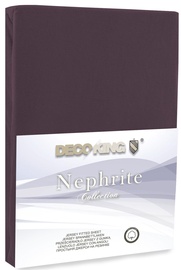 Простыня DecoKing Nephrite, коричневый, 90x200 см, на резинке