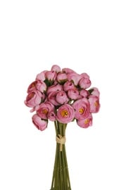 Букет искусственных цветов лютик, розовый, 290 мм