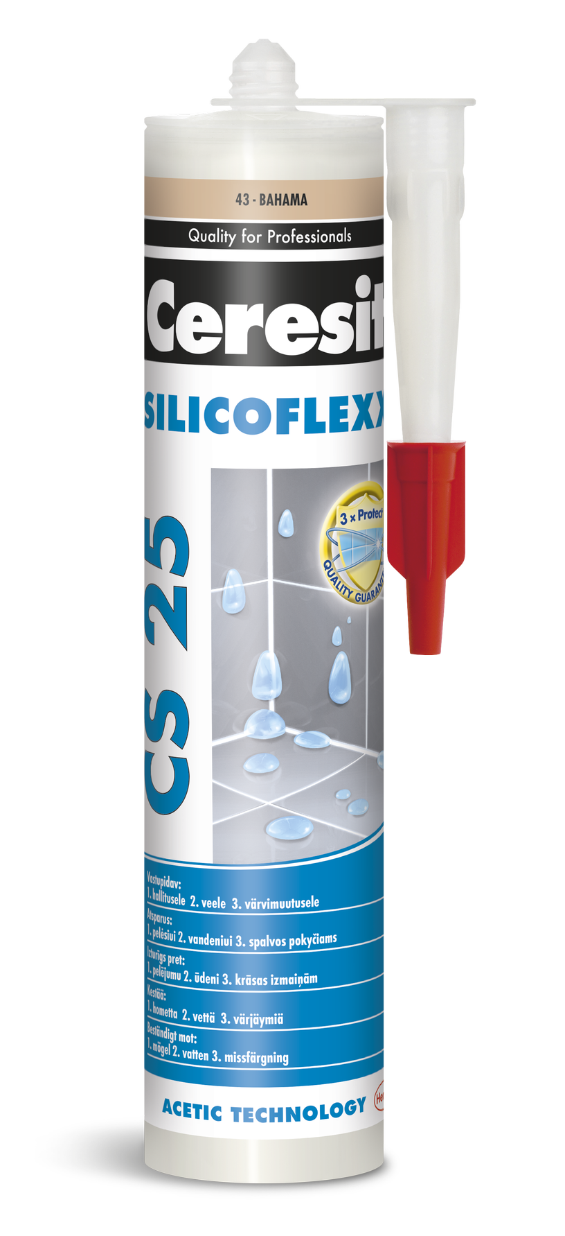 Hermeetik Ceresit Cs25 CS25/03, 280 ml, valge, Carrara (03)