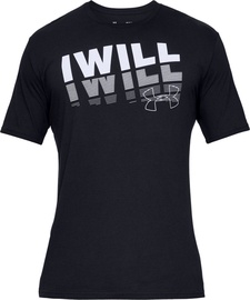 Under Armour I Will 2.0 Short Sleeve T-Shirt 1329587-001 Black XXL