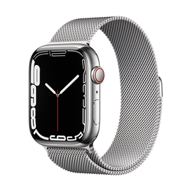 Умные часы Apple Watch Series 7 GPS + LTE 45mm Stainless Steel, серебристый