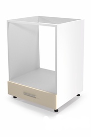 Köögikapp Vento, valge/liivakarva pruun, 600 mm x 520 mm x 820 mm