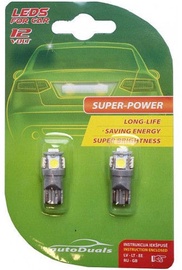 AutoDuals 5SMD-LED T10 Light Bulb White 2pcs