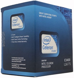 Процессор Intel E3400 Intel Celeron E3400 2.60Ghz 1MB Tray, 2.60ГГц, LGA 775, 1МБ