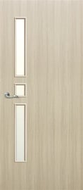 Полотно межкомнатной двери Omic Comfort, универсальная, белый/дубовый, 200 см x 80 см x 3.4 см