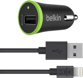 Belkin Universal Car Charger 2.4A + Lightning Cable 1.2m Black