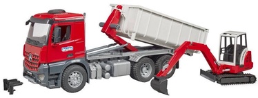 Bruder MB Arocs Roll-Off Container & Schaeff Mini Excavator 03624