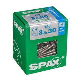 Medsraigčiai Spax, 3,5 x 30 mm, A2, T15, 150 vnt.