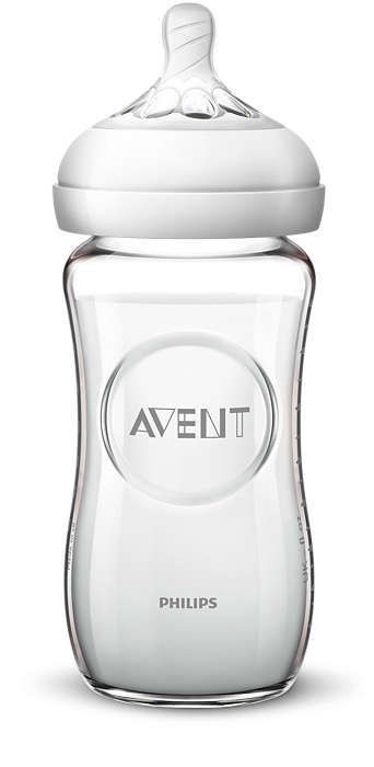 Bērnu pudelīte Philips Avent Natural, 240 ml, 1 mēn., caurspīdīga