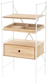 Plaukts Verners 4Living with Drawer 455x900x330 White/Wood