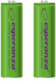 Esperanza Rechargaeble Batteries 2x AA 2000mAh Green