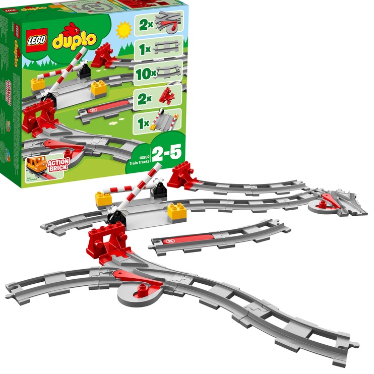 Konstruktors LEGO Duplo Dzelzceļa sliedes 10882, 23 gab.