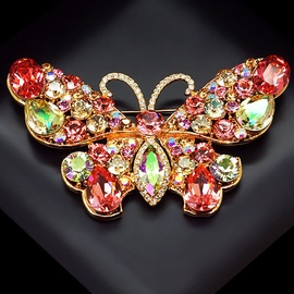 Diamond Sky Brooch Fairy Moth With Swarovski Crystals