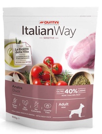 Kuiv koeratoit Italian Way Sensitive Mini Adult, pardiliha, 0.8 kg