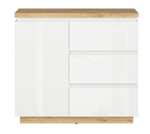 Komoda Black Red White Erla KOM1D3S White/Oak
