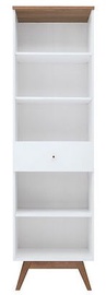 Riidekapp Black Red White Heda, valge, 56x40.5x194.5 cm
