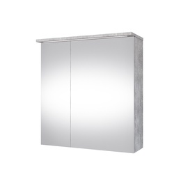 Piekarināms vannas istabas skapis ar spoguli Domoletti Concrete SV70C, balta/pelēka, 18 cm x 69 cm x 70 cm