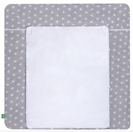 Пеленальный матрас Lulando White Stars On Grey, 75x85 см, белый/серый