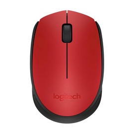 Datorpele Logitech M171, melna/sarkana