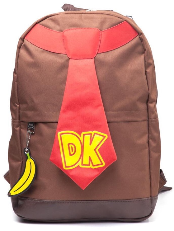Mokyklinė kuprinė Licenced Donkey Kong Tie, ruda/raudona, 3 cm x 31 cm x 40 cm