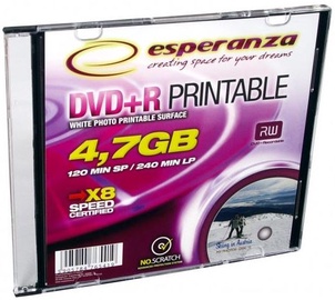 Esperanza 1307 DVD+R 16x 4.7GB Slim Jewel Case 200pcs