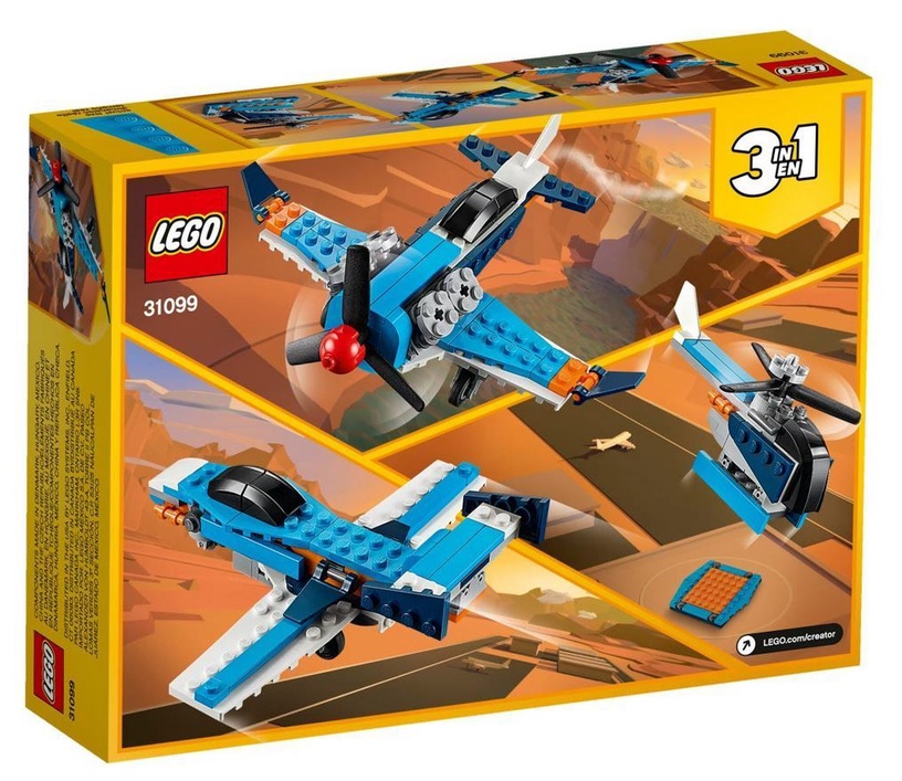 Konstruktorius LEGO Creator Propelerinis lėktuvas 31099, 128 vnt.