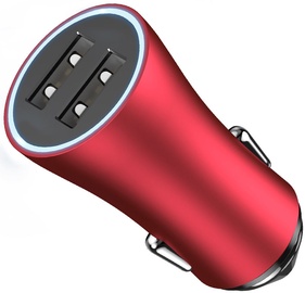 Baseus Golden Contactor Dual USB Car Charger 2.4A Red