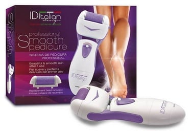 Устройство для ухода за стопами ног Italian Design Smooth Pedicure, белый/фиолетовый