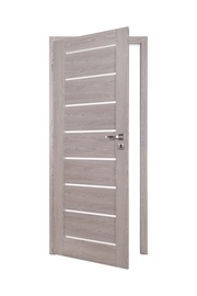 Полотно межкомнатной двери внутреннее помещение PerfectDoor Mira MIRA 01, левосторонняя, серый, 203.5 x 64.4 x 4 см