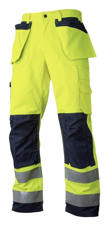 Рабочие штаны Top Swede 2516, черный/желтый, хлопок/полиэстер, 50 размер
